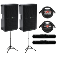 Mackie Thump215XT Enhanced 1400W 15-inch Powered Speaker Pair - Deluxe Bundle