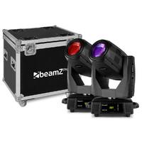 Beamz PRO TIGER17R 350W Beam/Spot Moving Head Pair with Roadcase
