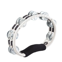 Meinl Percussion TMT1A-WH Traditional ABS Plastic Handheld Tambourine Double Row