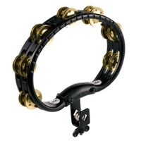 Meinl Percussion TMT2B-BK Mountable ABS Plastic Tambourine with Double Row Brass