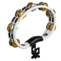 Meinl Percussion TMT2M-WH Mountable ABS Plastic Tambourine with Double Row Dual