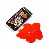 Snarling Dogs Brain Guitar Picks with Tin Box- 12 Picks  Red  0.73 mm Gauge