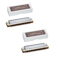 Tombo Folk Blues Mk II Harmonica 2-Pack   Keys Low F and High G  - EOFY SALE