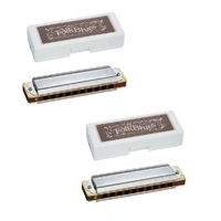 Tombo Folk Blues Mk II Harmonica 2-Pack Keys Low F and High G