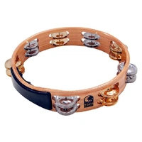 Toca Acacia Hardwood 10" Tambourine with Brass & Nickel Jingles