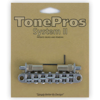 TonePros 7 - String Metric Tuneomatic Bridge  (large posts) Chrome