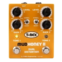 T-Rex Mudhoney II Dual Distortion / Fuzz Guitar Effects Pedal