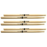 Promark TX2BW American Hickory Wood Tip 2B Pro Mark 3 Pairs Drum Sticks