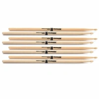 Promark TX5AW American Hickory Wood Tip 5A Drumsticks - 3 Pairs
