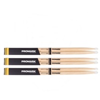 Promark  American Hickory Drumsticks Nylon Tip 5BN - TX5BN Drum Sticks 3 Pairs