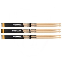 Promark TX747W American Hickory "Rock" Wood Tip  Pro Mark 3 Pairs