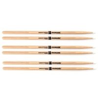 Promark TX7AN American Hickory Nylon Tip 7AN Pro Mark 3 Pairs Drum Sticks