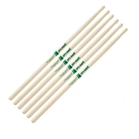 Promark Natural American Hickory Wood Tip 2B - TXR2BW Drum Sticks 3 Pairs