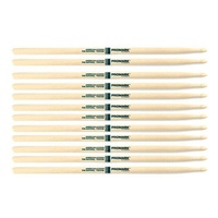 Promark The Natural American Hickory Wood Tip 5A - TXR5AW Drum Sticks 6 Pairs