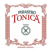  Pirastro Tonica Violin String Set  4/4 Size Medium - E String Silvery Steel 