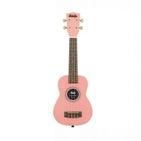 Kala Ukadelic Flamingo Pink Soprano Ukulele with Drawstring Bag