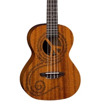 Luna Uke Malu Peace Concert Acoustic Ukulele with Gig Bag