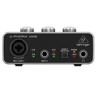 Behringer U-Phoria UM2 2-channel USB Audio Interface with 1 XENYX Preamp
