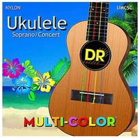 DR Strings Ukulele Multi Color Soprano / Concert uke Strings Set