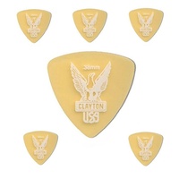 Clayton Ultem Guitar Picks .38mm - Rounded Triangle 6 Picks  URT38