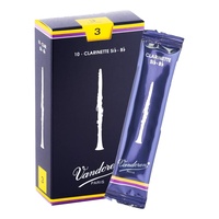 Vandoren B Flat Clarinet Reeds Traditional Box of 10 Grade 3