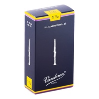 " E Flat " Vandoren Eb Clarinet Reeds Traditional Grade 1.5 Box of 10