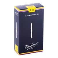 Vandoren E Flat Clarinet Reeds Traditional Grade 2.5 Box of 10