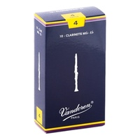 Vandoren E Flat Clarinet Reed Traditional Grade 4 Box of 10