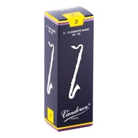 Vandoren Bass Clarinet Reeds Traditional Grade 3 - Box of 5