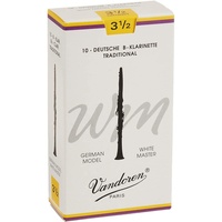 Vandoren B Flat Clarinet Reed White Grade 3.5 Box of 10