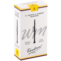 Vandoren B Flat Clarinet Reed Traditional White M Grade 3