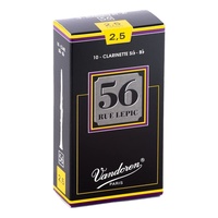 Vandoren B Flat Clarinet Reed 56 RL Grade 2.5 Box of 10