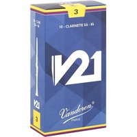 Vandoren B Flat Clarinet Reed V21 Box of 10 Grade 3