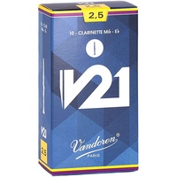 Vandoren E Flat Clarinet Reed V21 Grade 2.5 Box of 10