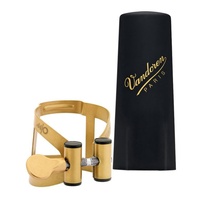 Vandoren MO Ligature & Cap for Soprano Saxophone - Aged Gold