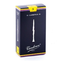 Vandoren CR103 Bb Clarinet Traditional Reeds Strength 3 -  Box of 10