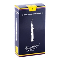 Vandoren Soprano Saxophone Reeds Traditional Grade 1.0 Box of 10