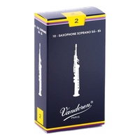 Vandoren Soprano Saxophone Reed Traditional Grade 2.0 Box of 10