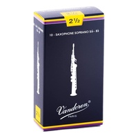 Vandoren Soprano Saxophone Reeds Traditional Grade 2.5 Box of 10