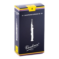Vandoren Soprano Saxophone Reed Traditional Grade 4.0 Box of 10