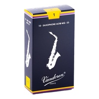 Vandoren Alto Saxophone Reed Traditional Grade 1.0 Box of 10