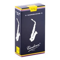 Vandoren Alto Saxophone Reed Traditional Grade 1.5 Box of 10