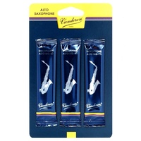 Vandoren VASR2125/3 Alto Sax Traditional Reeds Strength 2.5; Card of  3 Reeds 