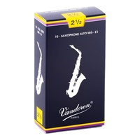 Vandoren Alto Saxophone Reed Traditional Grade 2.5 Box of 10