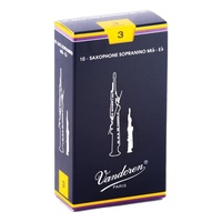 Vandoren Sopranino Saxophone Reed Traditional Grade 3.0 Box of 10