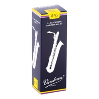 Vandoren Baritone Saxophone Reed - Traditional - Grade 2.5 Box of 5