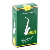 Vandoren Alto Saxophone Reeds JAVA Grade 1.0 Box of 10