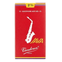 Vandoren Alto Saxophone Reed JAVA Red  Grade 2.5 Box of 10