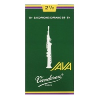 Vandoren Soprano Saxophone Reed - JAVA Grade 2.5 Box of 10