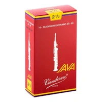 Vandoren Soprano Saxophone Reed JAVA RED Grade 2.5 Box of 10